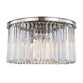 Glowflow 1238F26PN-RC Sydney 8 Light Flush Mount Royal Cut Crystals - Polished Nickel GL2961417